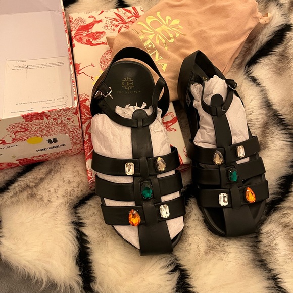 NEW De Siena leather fisherman sandals - size 39 or 8.5 - BRAND NEW - Picture 3 of 9